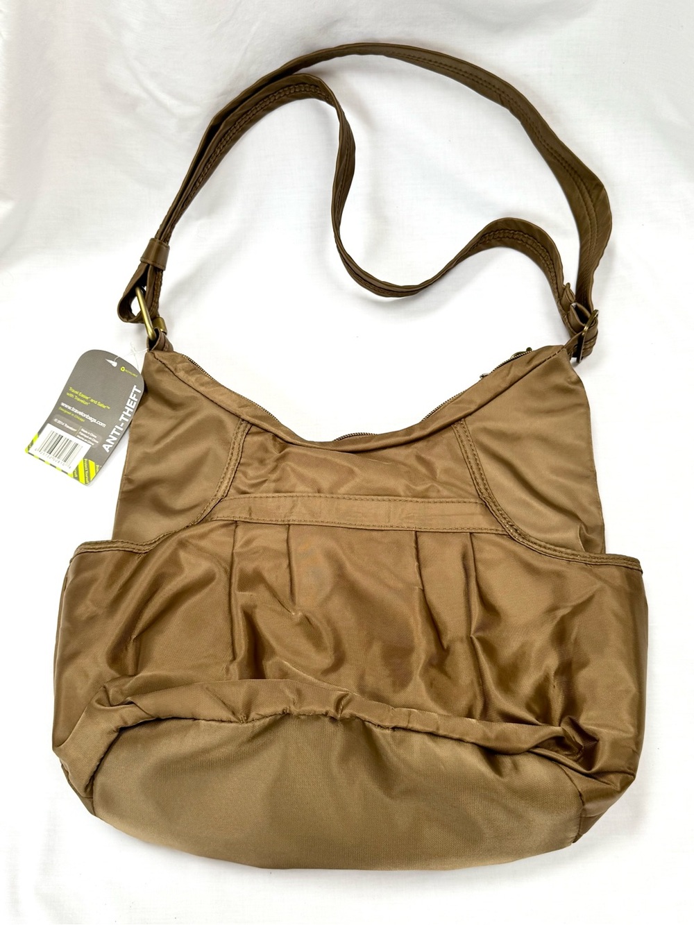 New Travelon Anti-Theft Crossbody Bag and Safe ID Wallet Set Gold NWT Travel - Picture 4 of 14